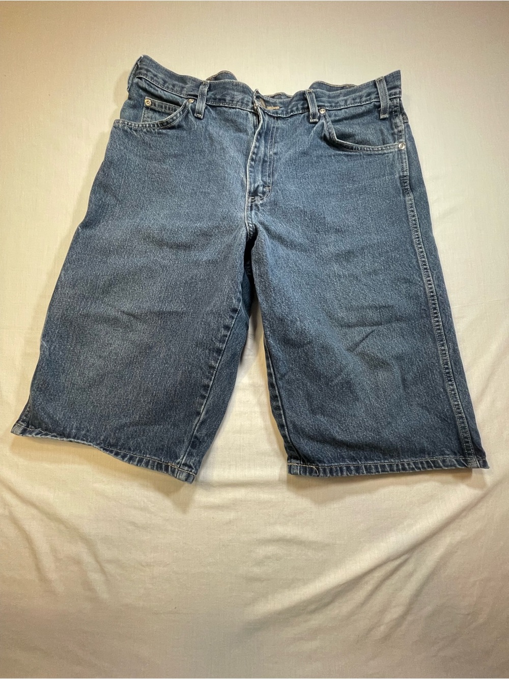 Genuine Dickies Carpenter Denim Shorts Mens 34* Blue Dark Wash Relaxed Stretch
